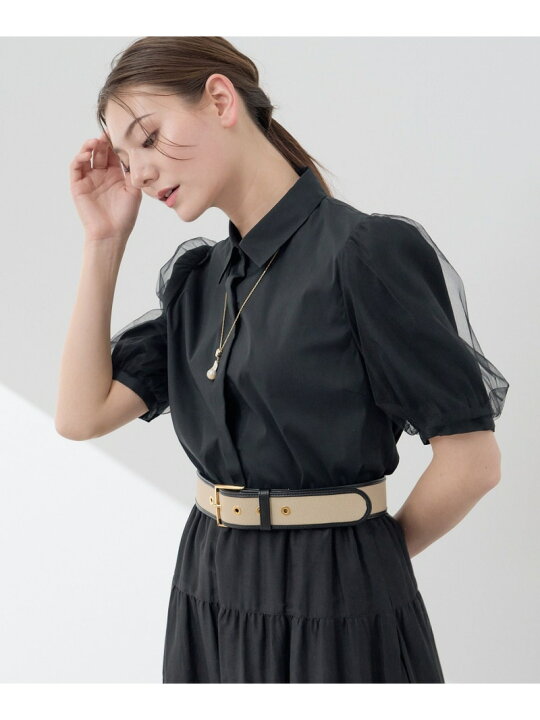 楽天市場】【SALE／30%OFF】チュールレイヤードスリーブブラウス ANAYI 