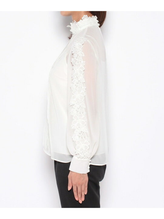 楽天市場】【SALE／60%OFF】シフォンレースパフスリーブブラウス ANAYI 