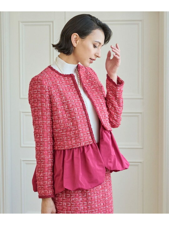 楽天市場】【SALE／40%OFF】ラメツイードペプラム ジャケット ANAYI 