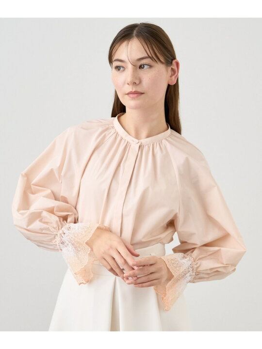 楽天市場】【SALE／50%OFF】マイクロタフタレースパフ袖 ブラウス 