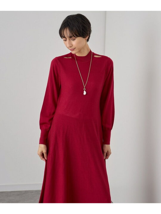 楽天市場】【SALE／50%OFF】メリノウールショルダースリットワンピース 