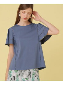 コットンスムースハシゴ刺繍 プルオーバー ANAYI アナイ トップス カットソー・Tシャツ ブラック ピンク ホワイト ブルー【送料無料】[Rakuten Fashion]