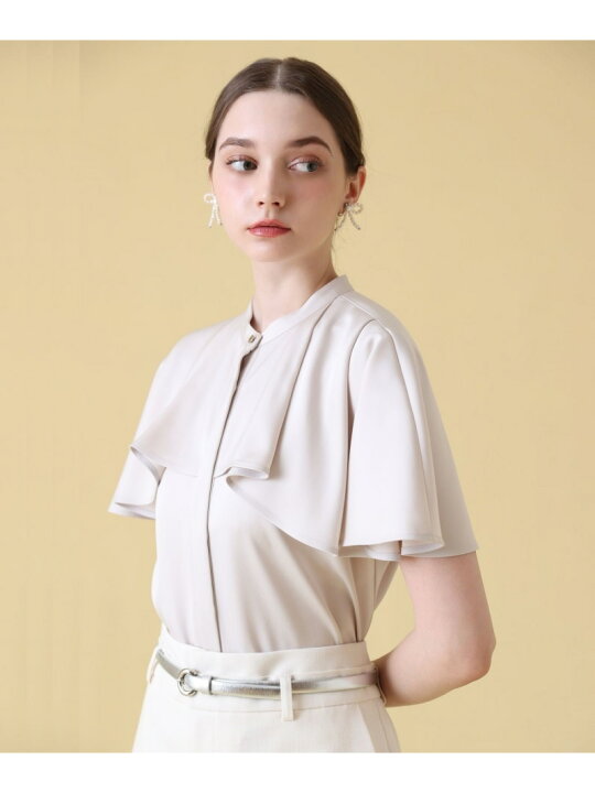 楽天市場】【SALE／50%OFF】ストレッチサテンケープブラウス ANAYI 