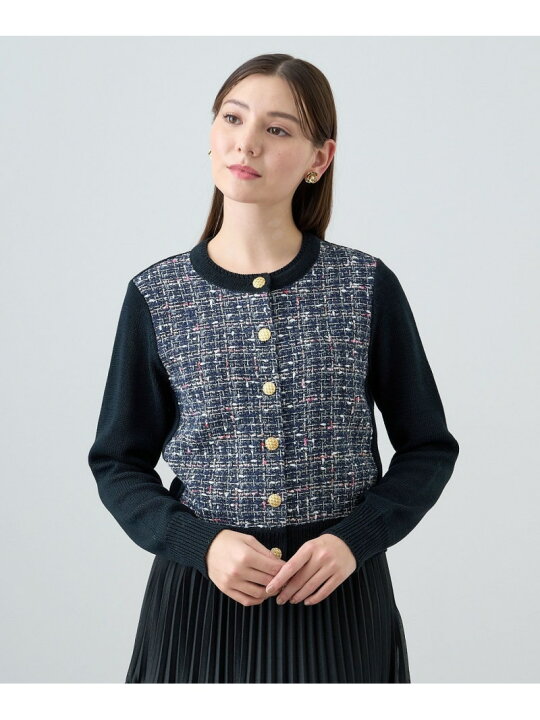 楽天市場】【SALE／30%OFF】ミックスチェックツイードコンビ 