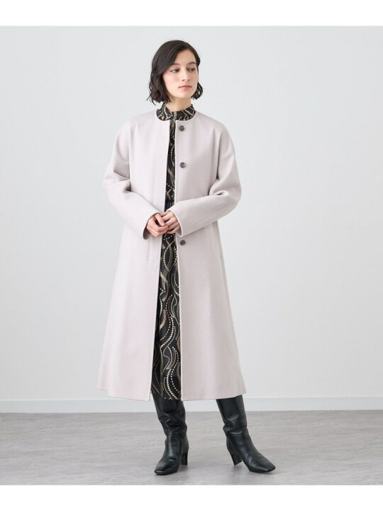 楽天市場】カシミヤノーカラーベルトコート ANAYI アナイ ジャケット 