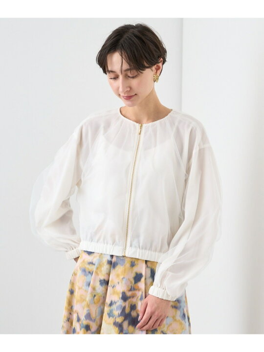 楽天市場】【SALE／40%OFF】チュールレイヤードギャザーブルゾン ANAYI  