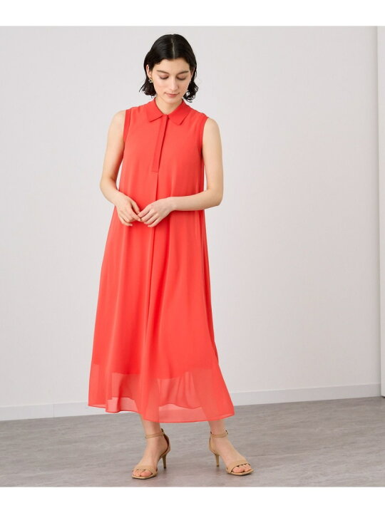 楽天市場】【SALE／30%OFF】シフォンコンビスキッパー衿 ワンピース  