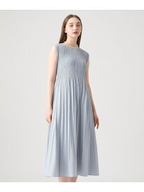 サッカーストレッチプリーツ ワンピース ANAYI アナイ ワンピース・ドレス その他のワンピース・ドレス ネイビー ブルー【送料無料】[Rakuten Fashion]