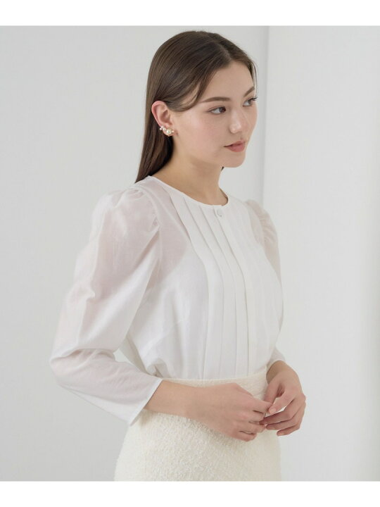 楽天市場】【SALE／40%OFF】オーガンジーパフスリーブ ブラウス ANAYI  