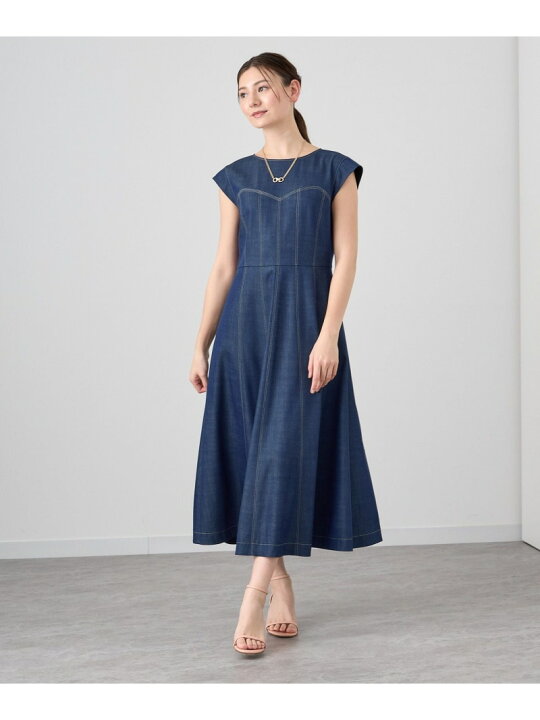 楽天市場】【SALE／40%OFF】デニムライクフレア ワンピース ANAYI 