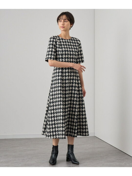 楽天市場】ストレッチジャガードフレア ワンピース ANAYI アナイ 