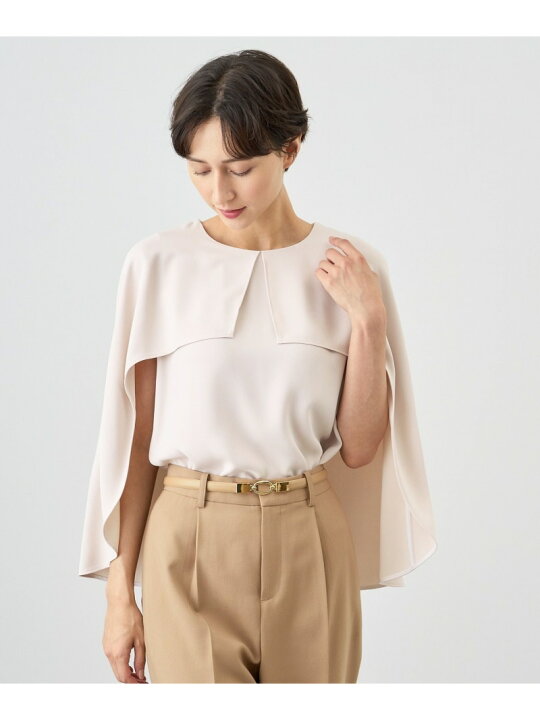 楽天市場】【SALE／50%OFF】コンパクトサテンケープブラウス ANAYI  