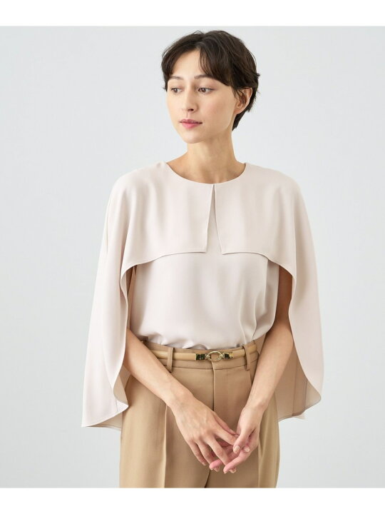 楽天市場】【SALE／40%OFF】コンパクトサテンケープブラウス ANAYI 