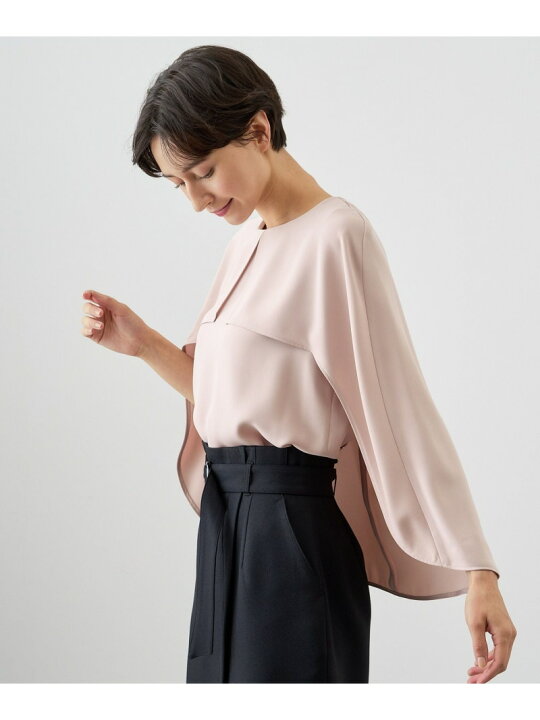 楽天市場】【SALE／50%OFF】コンパクトサテンケープブラウス ANAYI  