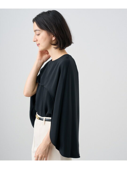 楽天市場】【SALE／50%OFF】コンパクトサテンケープブラウス ANAYI  