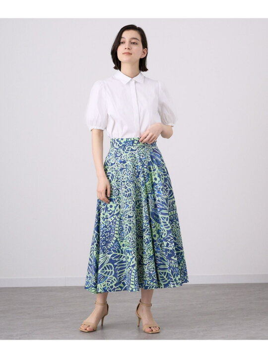 楽天市場】【SALE／40%OFF】ボタニカルフラワープリントフレア  