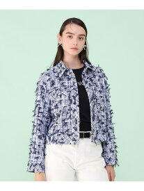 【SALE／40%OFF】【セットアップ対応商品】ネイビーリボンツイードブルゾン ANAYI アナイ ジャケット・アウター その他のジャケット・アウター ネイビー【RBA_E】【送料無料】[Rakuten Fashion]