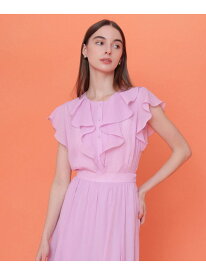 シアースラブラッフル ブラウス＜セットアップ対応商品＞ ANAYI アナイ トップス シャツ・ブラウス ブラック ホワイト ピンク【送料無料】[Rakuten Fashion]
