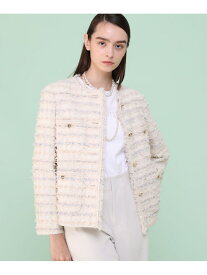 【SALE／30%OFF】【セットアップ対応商品】ペールトーンツイード4ポケット ジャケット ANAYI アナイ ジャケット・アウター ノーカラージャケット ベージュ【RBA_E】【送料無料】[Rakuten Fashion]