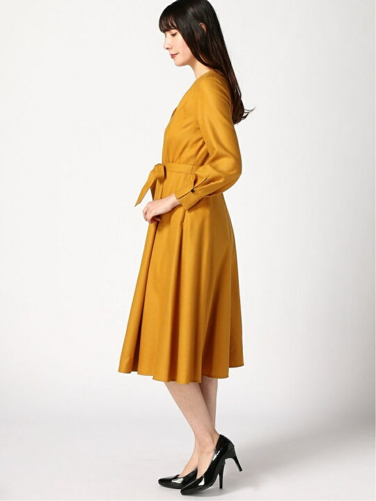 楽天市場】【SALE／60%OFF】ウールジョーゼットVネックワンピース  