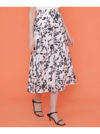 コットン刺繍プリントフレア スカート ANAYI アナイ スカート その他のスカート ホワイト【送料無料】[Rakuten Fashion]