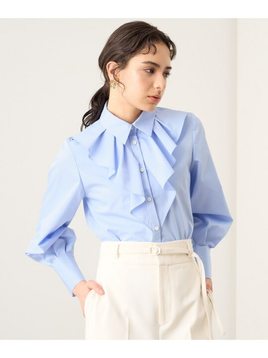 楽天市場】【SALE／40%OFF】コンパクトツイルフリルブラウス ANAYI 