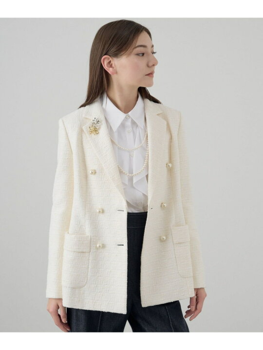 楽天市場】【SALE／40%OFF】スラブツィードダブルボタンジャケット 