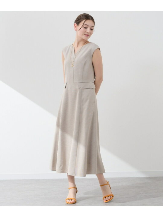 楽天市場】【SALE／40%OFF】リネン調オックスフレア ワンピース ANAYI 