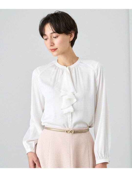 楽天市場】【SALE／30%OFF】サテンステッチフリル ブラウス ANAYI 