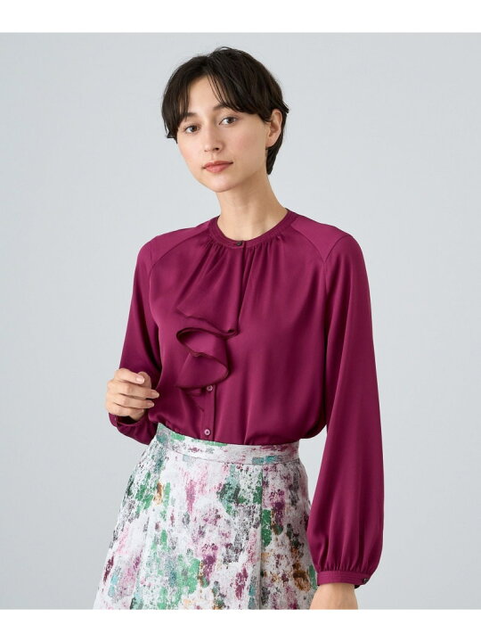 楽天市場】【SALE／30%OFF】サテンステッチフリル ブラウス ANAYI 