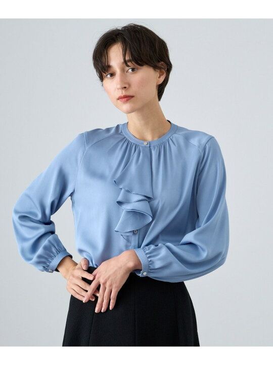 楽天市場】【SALE／50%OFF】サテンステッチフリル ブラウス ANAYI 
