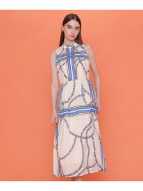 パネルチェーンプリントロング ワンピース ANAYI アナイ ワンピース・ドレス ワンピース ホワイト【送料無料】[Rakuten Fashion]