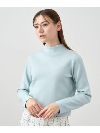 ファインメリノパールネック プルオーバー ANAYI アナイ トップス ニット ブルー ホワイト グレー【送料無料】[Rakuten Fashion]