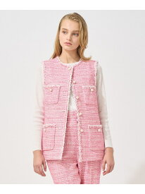 【SALE／40%OFF】【Eternal Line 2025】ミニドットツイード4ポケットジレ ANAYI アナイ ジャケット・アウター その他のジャケット・アウター ブラック ホワイト ピンク【RBA_E】【送料無料】[Rakuten Fashion]