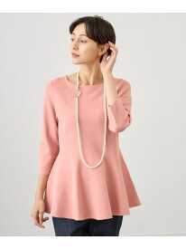 【SALE／40%OFF】ペプラムボートネックプルオーバー ANAYI アナイ トップス ニット ベージュ ピンク ブラック【RBA_E】【送料無料】[Rakuten Fashion]