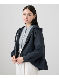 ダブルジャージーパーカー ANAYI アナイ トップス パーカー・フーディー ホワイト ベージュ ネイビー【送料無料】[Rakuten Fashion]