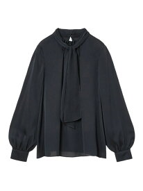 【Eternal Line 2025】サテンドット楊柳ボウタイ ブラウス ANAYI アナイ トップス シャツ・ブラウス ネイビー ホワイト グリーン【送料無料】[Rakuten Fashion]