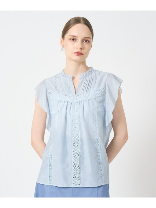 楽天市場】【SALE／40%OFF】コットンシルクレースコンビブラウス ANAYI 