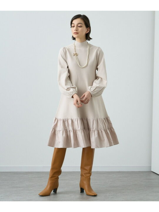 楽天市場】【SALE／40%OFF】ニットタフタティアードワンピース ANAYI  