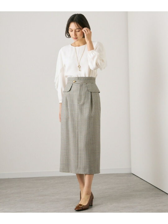 楽天市場】【SALE／40%OFF】サキソニーストレッチペプラムスカート 