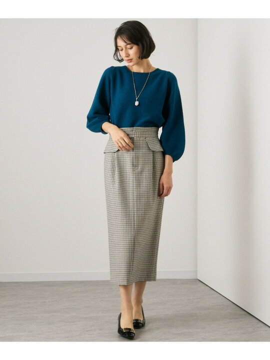 楽天市場】【SALE／40%OFF】サキソニーストレッチペプラムスカート 