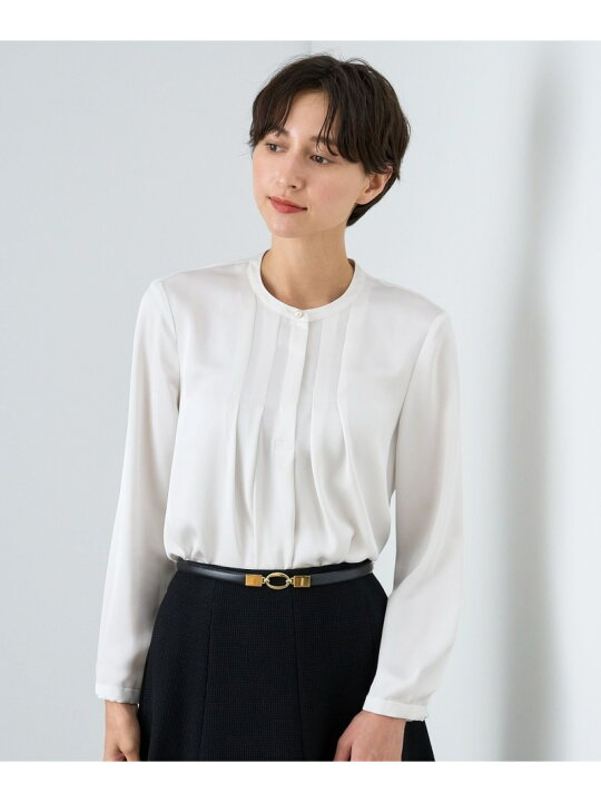 楽天市場】【SALE／40%OFF】サテンタックスキッパー ブラウス ANAYI 