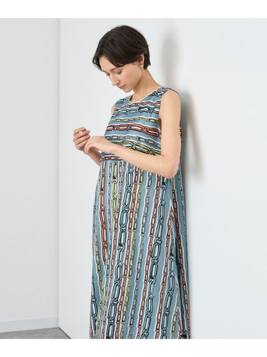 楽天市場】【SALE／40%OFF】チェーンプリントノースリーブワンピース 