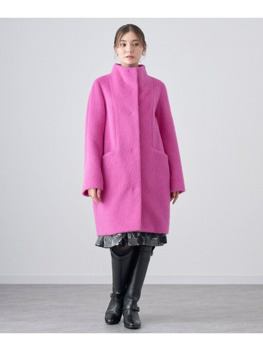 楽天市場】【SALE／40%OFF】モヘヤシャギースタンドカラーコート ANAYI 