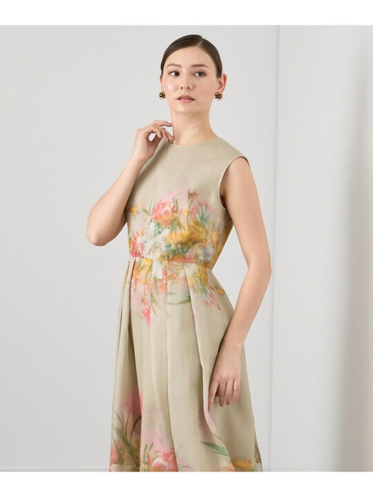 楽天市場】ぼかしフラワープリントタック ワンピース ANAYI アナイ 