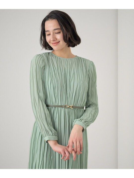 楽天市場】【SALE／40%OFF】ランダムプリーツベルト付き ワンピース 
