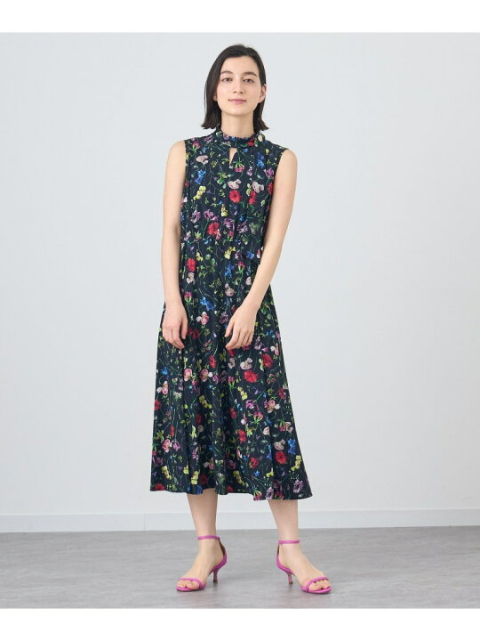 楽天市場】ボタニカルデシンプリントボウタイ ワンピース ANAYI アナイ  