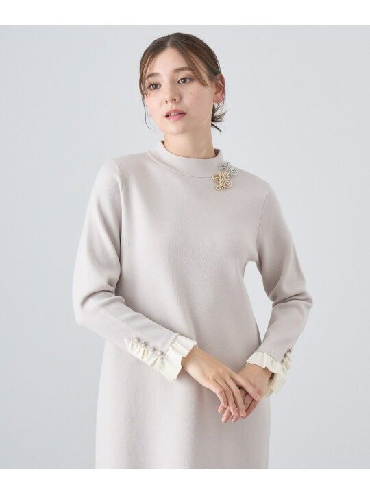 楽天市場】【SALE／50%OFF】ウールスムース袖フリル ワンピース ANAYI 