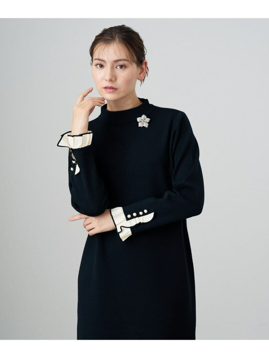 楽天市場】【SALE／50%OFF】ウールスムース袖フリル ワンピース ANAYI 