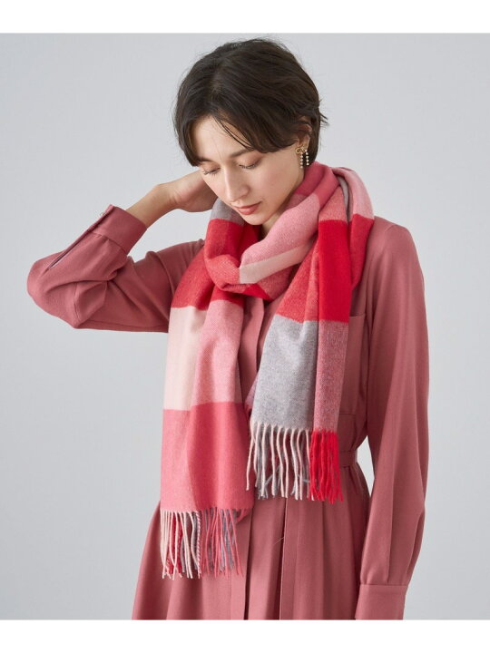 楽天市場】【SALE／40%OFF】カシミヤブロックチェックストール ANAYI  